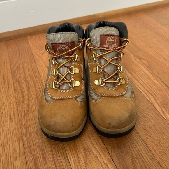 Timberland Kids Boys Field Lace Up Tan Boot Outdoor Heavyduty Size 1 Youth - Picture 3 of 7
